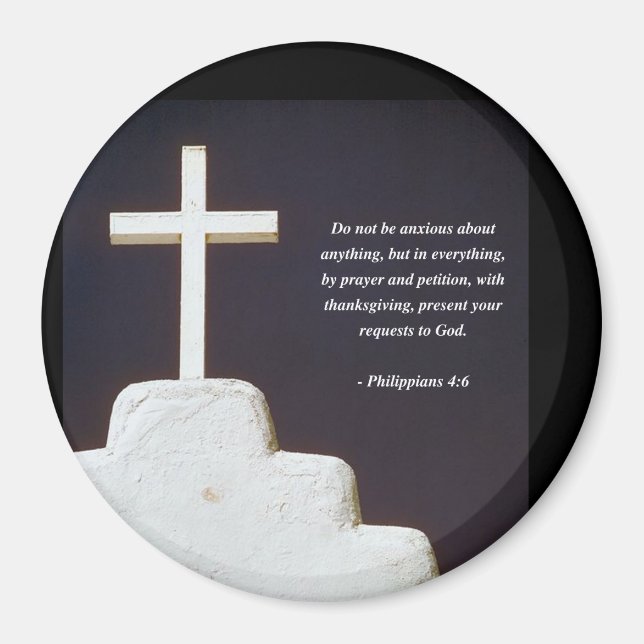 PHILIPPIANS 4:6 Bible Verse Magnet (Front)