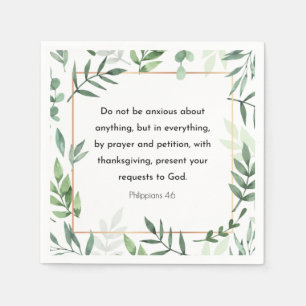 Philippians 4:6, Bible Verse, Napkins