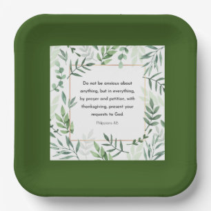 Philippians 4:6, Bible Verse, Paper Plates