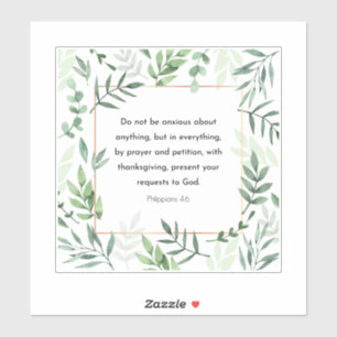 Philippians 4:6, Bible Verse,  Sticker