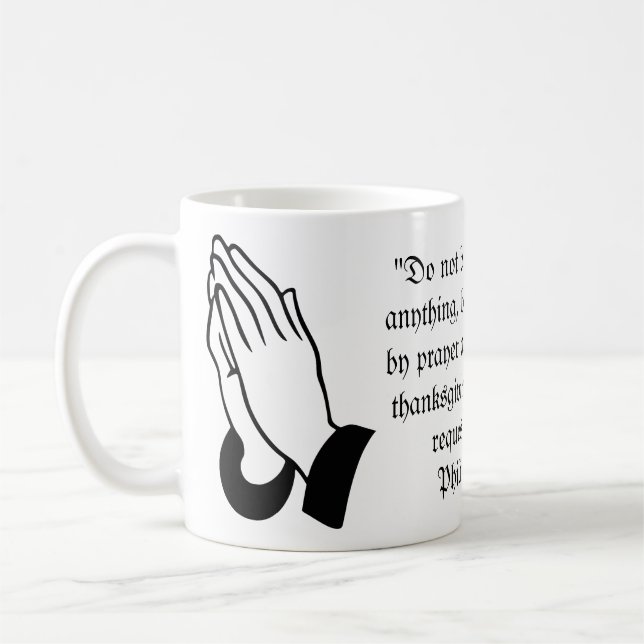 Philippians 4:6 coffee mug (Left)
