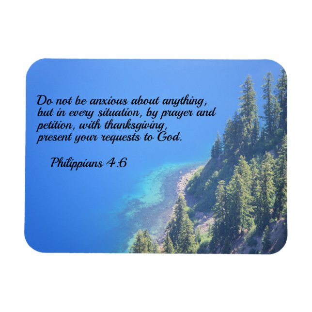 Philippians 4:6 Do not be anxious about anything Magnet (Horizontal)