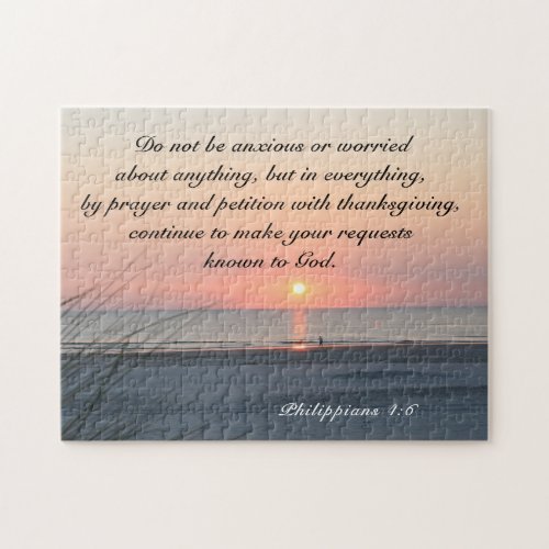 Philippians 46 Do not be anxious or worried Bible Jigsaw Puzzle