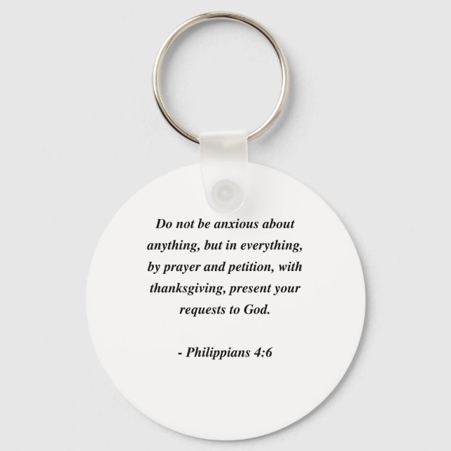 PHILIPPIANS 4:6 KEYCHAIN (Front)