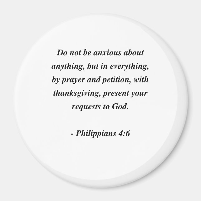 PHILIPPIANS 4:6 MAGNET (Front)