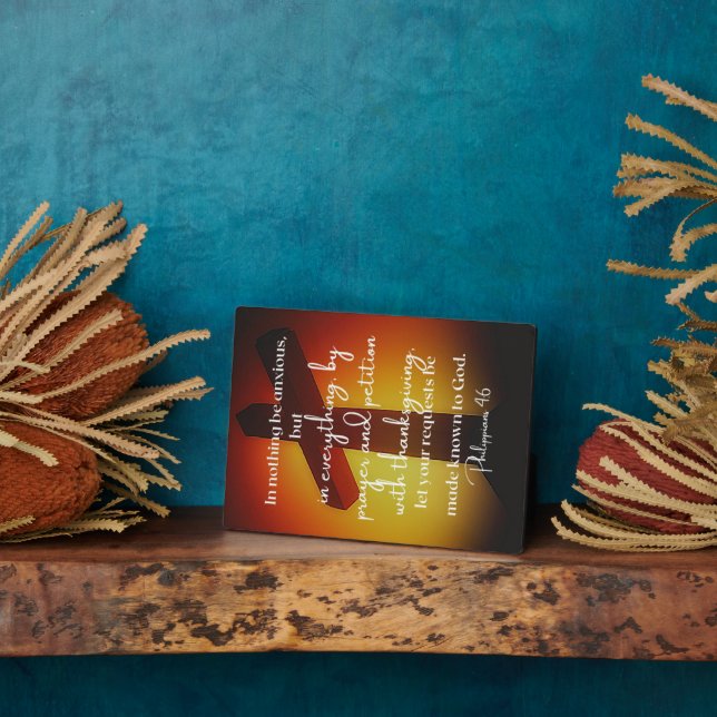 Philippians 4:6 plaque (Side)