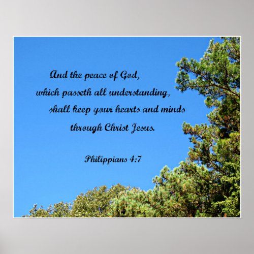 Philippians 47 And the peace of God Poster
