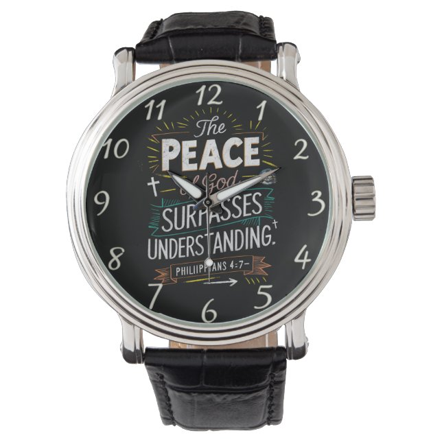 Philippians 4:7 Peace Understanding Faith Watch (Front)