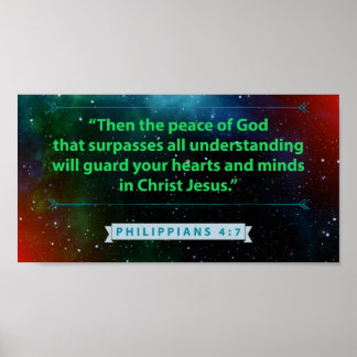 Philippians 4:7--The Peace of God Poster