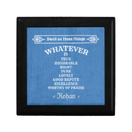 Philippians 4 8 (Blue) Gift Box