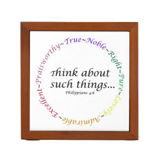Philippians 4:8 Desk Organizer