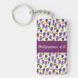 Philippians 4:8 keychain