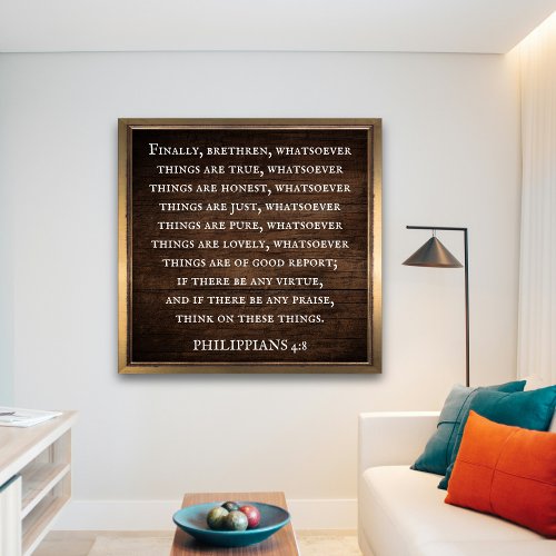 Philippians 48 King James Bible Inspirational  Poster