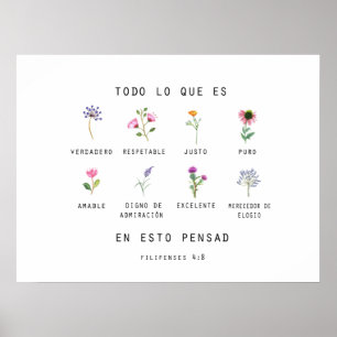 Philippians 4: 8 Poster
