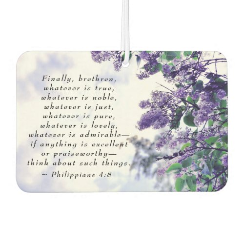 Philippians 48 Whatever is Pure Bible Verse Air Freshener