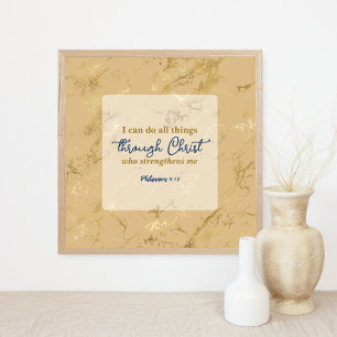Philippians 4 I can do all things through Christ Poster