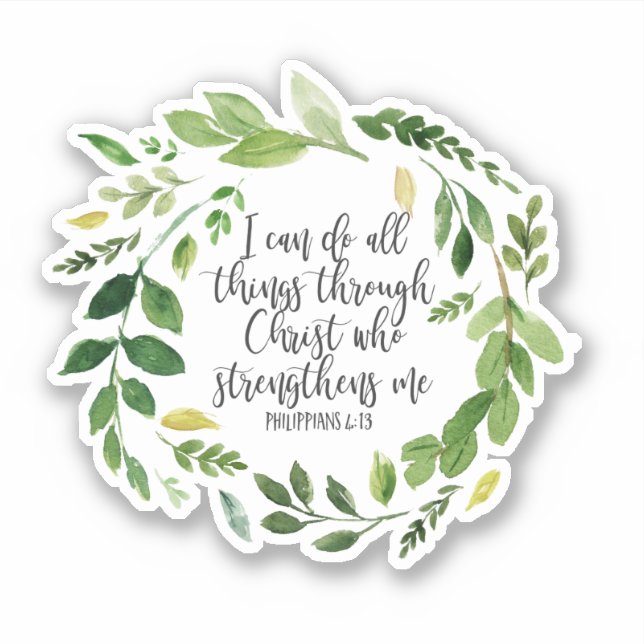 Philippians Bible Scripture verse Inspirational Sticker (Front)