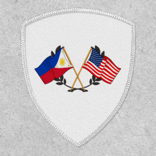 Philippine American Flag Filipino Heritage Vintage Patch