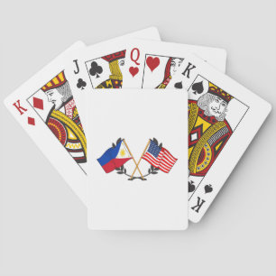 Philippine American Flag Filipino Heritage Vintage Poker Cards