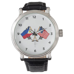 Philippine American Flag Filipino Heritage Vintage Watch