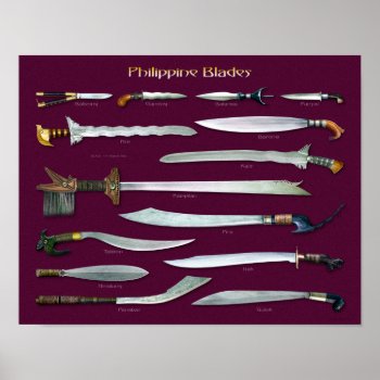 Philippine Blades 1/4 Scale Poster by tempera70 at Zazzle