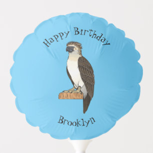 Philippine eagle bird cartoon illustration balloon
