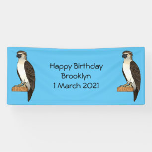 Philippine eagle bird cartoon illustration banner