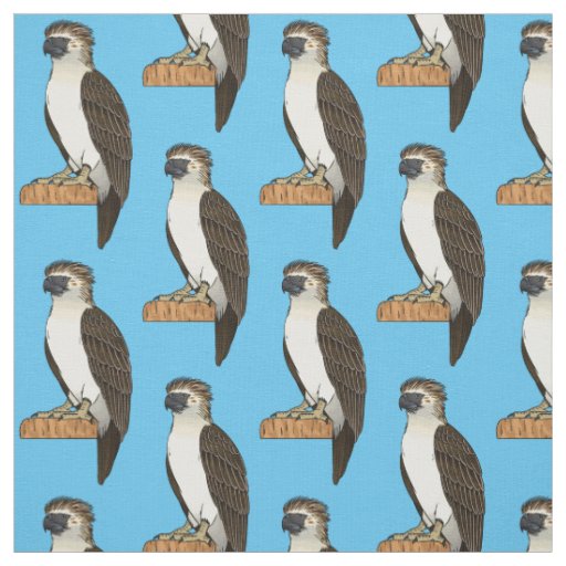 Philippine eagle bird cartoon illustration  fabric