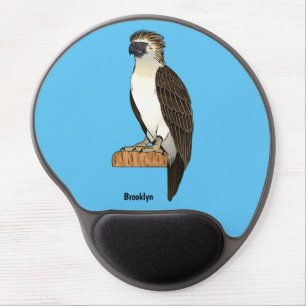 Philippine eagle bird cartoon illustration gel mouse pad