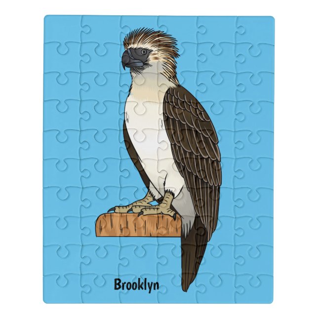 Philippine eagle bird cartoon illustration  jigsaw puzzle (Puzzle Vertical)