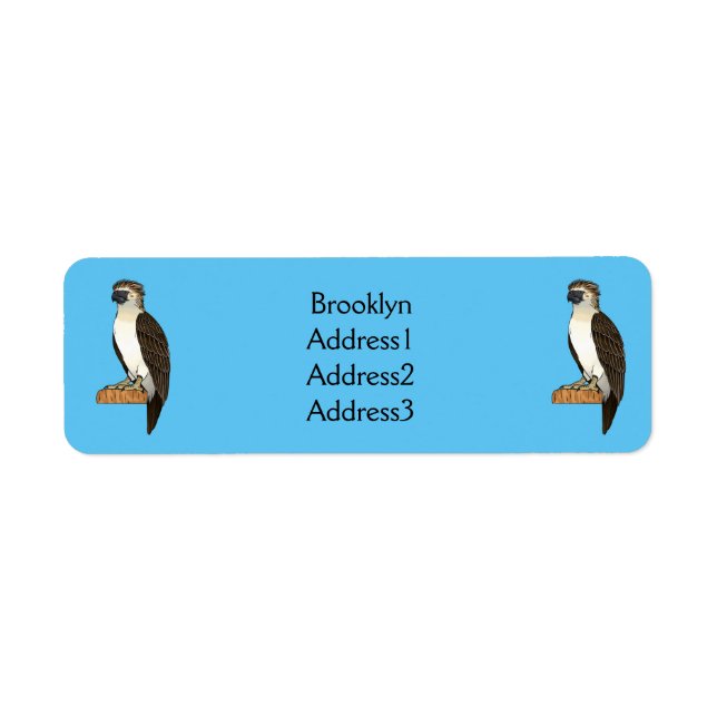 Philippine eagle bird cartoon illustration  label (Front)