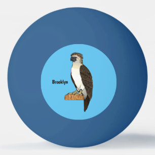 Philippine eagle bird cartoon illustration ping pong ball