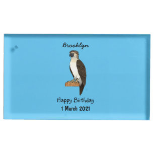 Philippine eagle bird cartoon illustration  place card holder