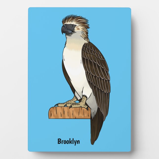 Philippine eagle bird cartoon illustration plaque (Front)