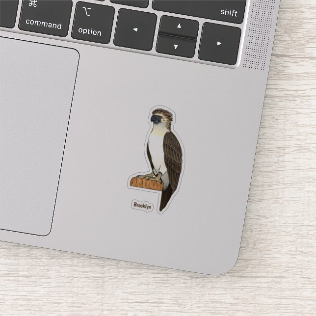 Philippine eagle bird cartoon illustration  sticker (Detail)