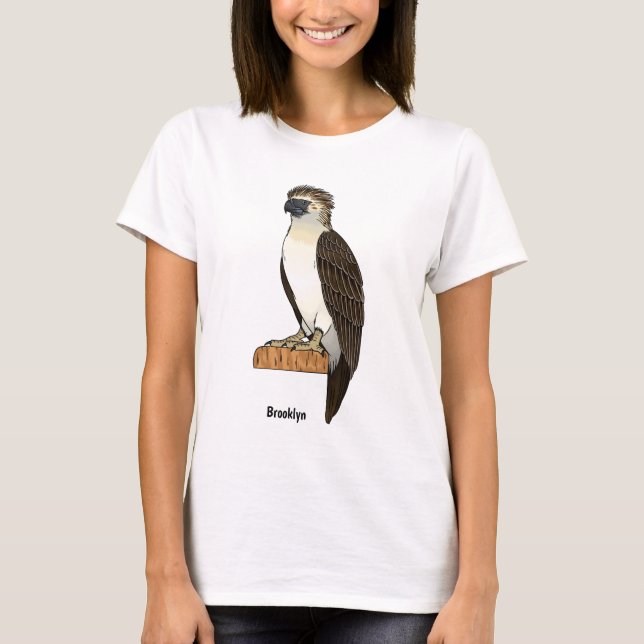 Philippine eagle bird cartoon illustration  T-Shirt (Front)