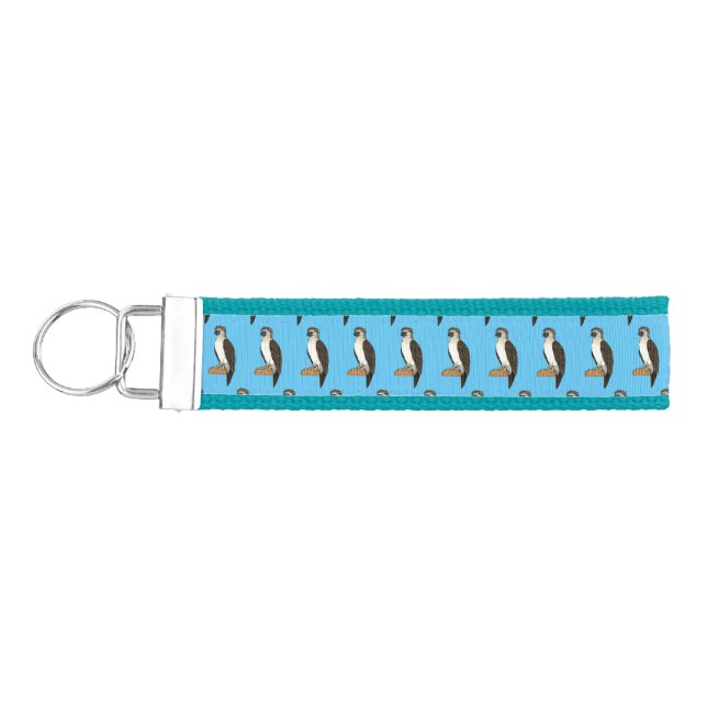 Philippine eagle bird cartoon illustration wrist keychain (Keys on Left)
