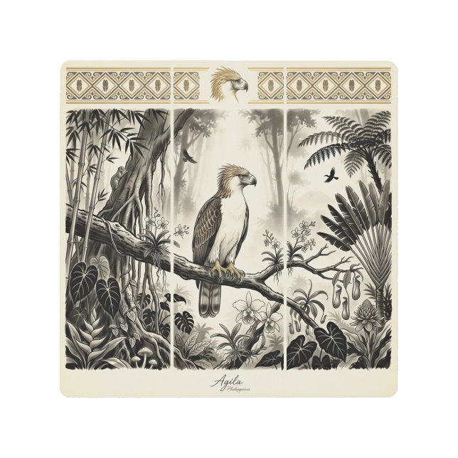 Philippine Eagle Triptych Wall Art (Front)