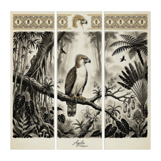 Philippine Eagle Triptych Wall Art