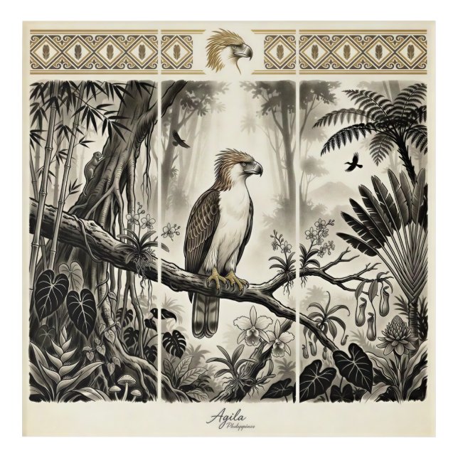 Philippine Eagle Triptych Wall Art (Front)