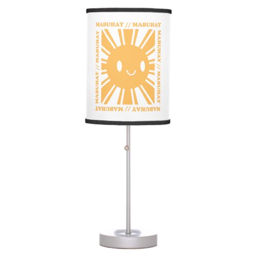 Philippine Filipino Sun Smile Mabuhay Tagalog Table Lamp