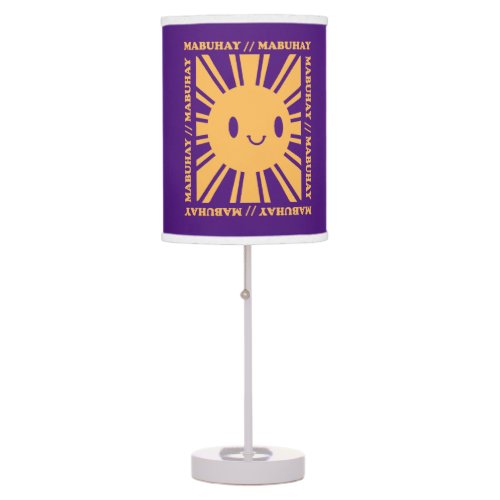 Philippine Filipino Sun Smile Mabuhay Tagalog Table Lamp