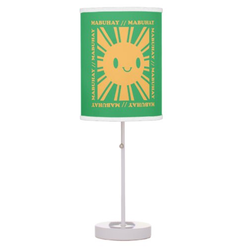 Philippine Filipino Sun Smile Mabuhay Tagalog Table Lamp