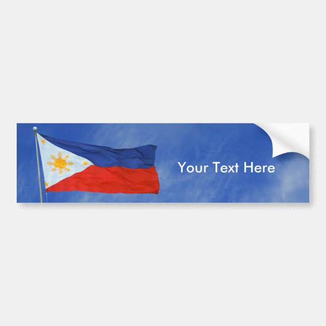 Philippine Flag Bumper Sticker (Front)