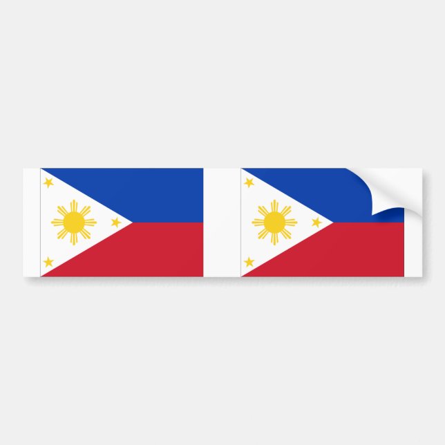 Philippine Flag Bumper Sticker (Front)