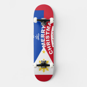 Philippine Flag Christmas: Merry Christmas & Best Skateboard
