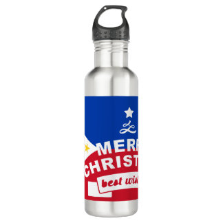 Philippine Flag Christmas: Merry Christmas & Best Stainless Steel Water Bottle