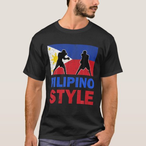 Philippine Flag Filipino Boxing Club Vintage T_Shirt