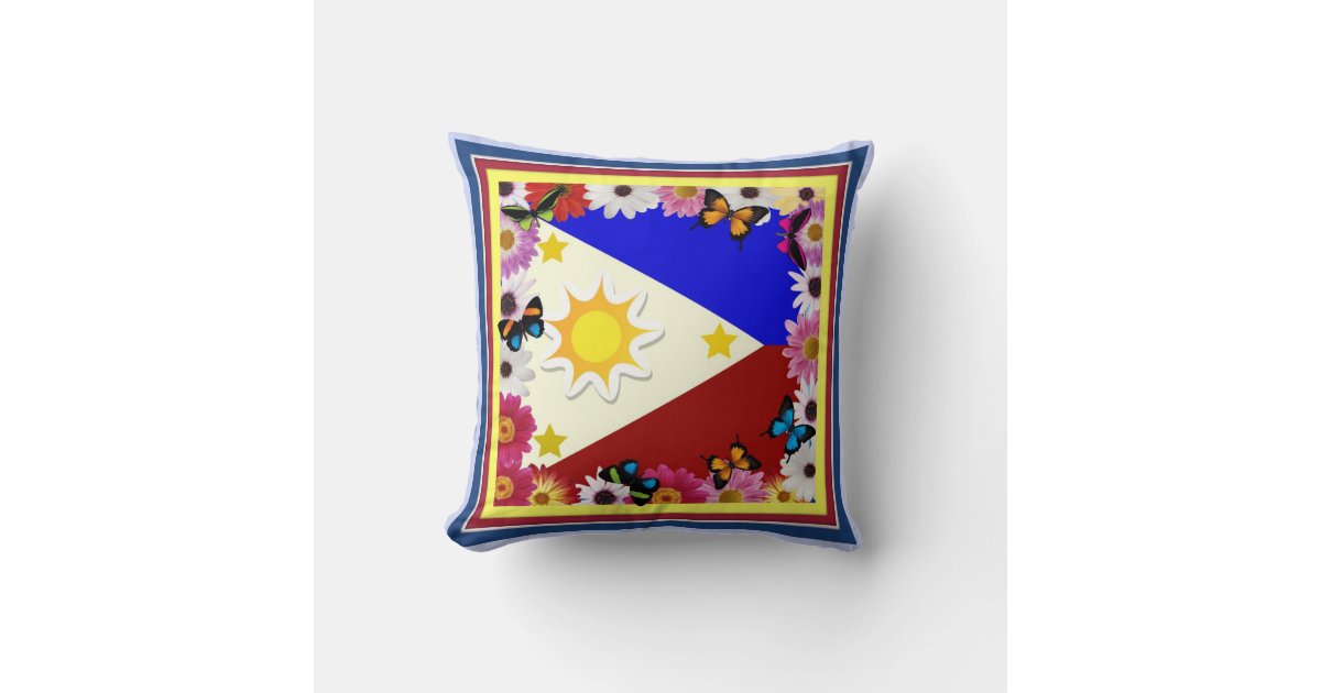 Philippine Flag Filipino Design Pillow Zazzle