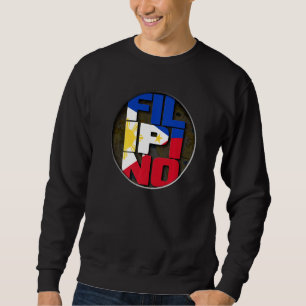 Philippine Flag Filipino Flag Pinoy Flag Styled Sweatshirt